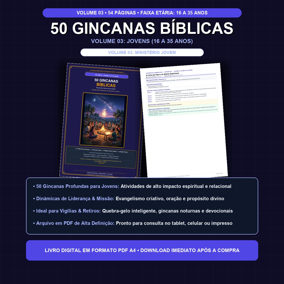 50 Gincanas Bíblicas para Jovens (16 a 35 anos) — Volume 03