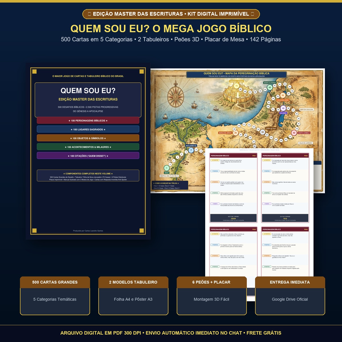 Jogo Quem Sou Eu? — Edição Master das Escrituras (Cartas e Tabuleiros)