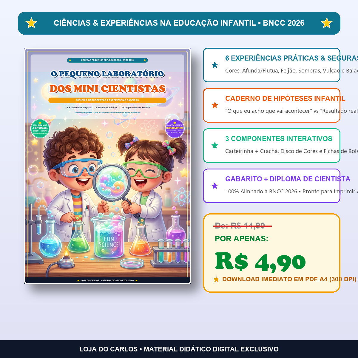O Pequeno Laboratório dos Mini Cientistas: Ciências & Descobertas