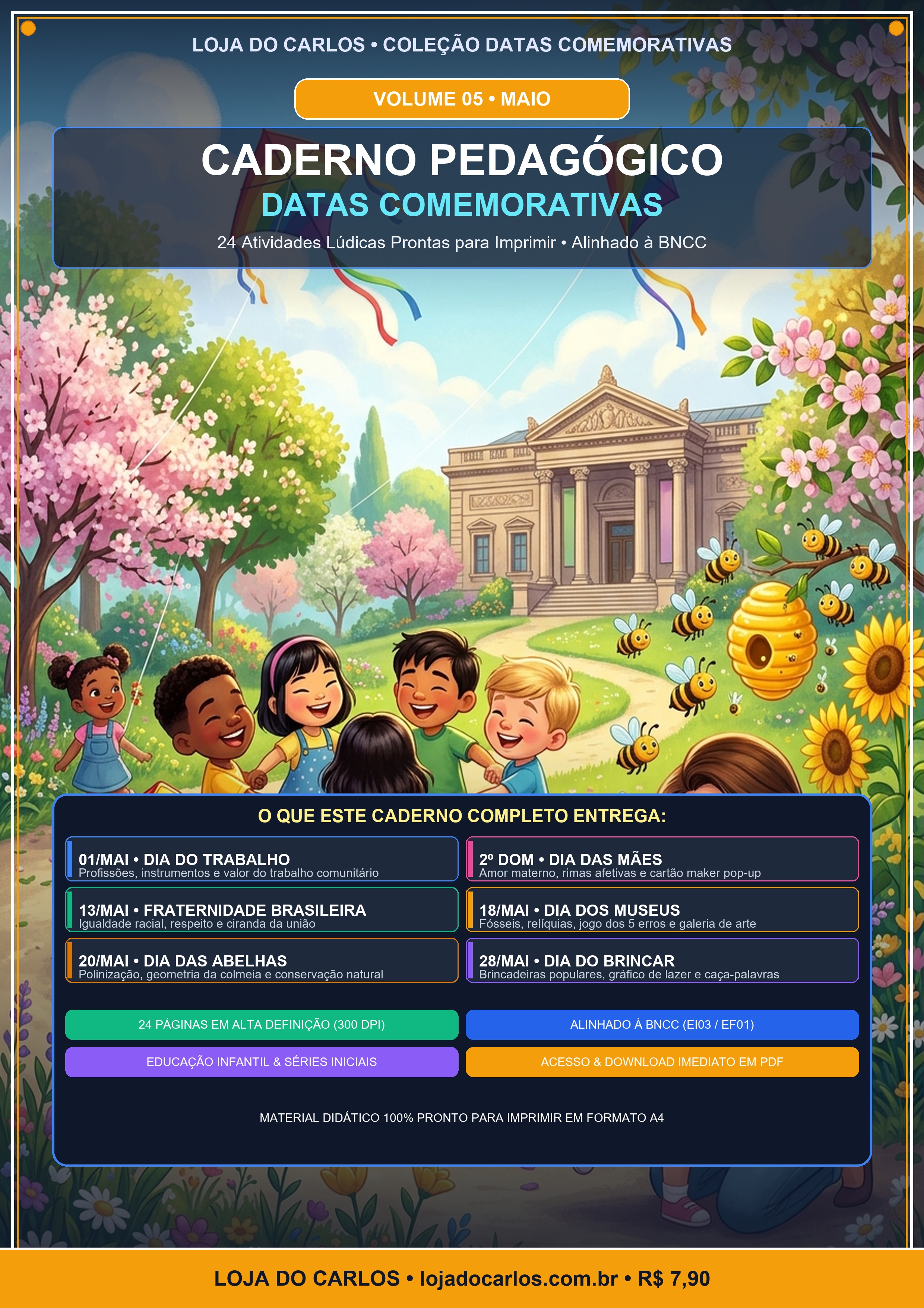 Caderno Pedagógico de Datas Comemorativas: Maio (Vol. 05)