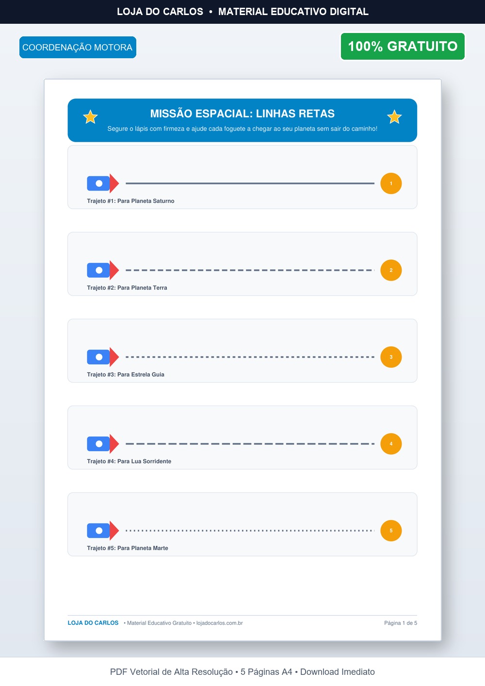 Mini Caderno de Treino Motor & Pontilhados Divertidos