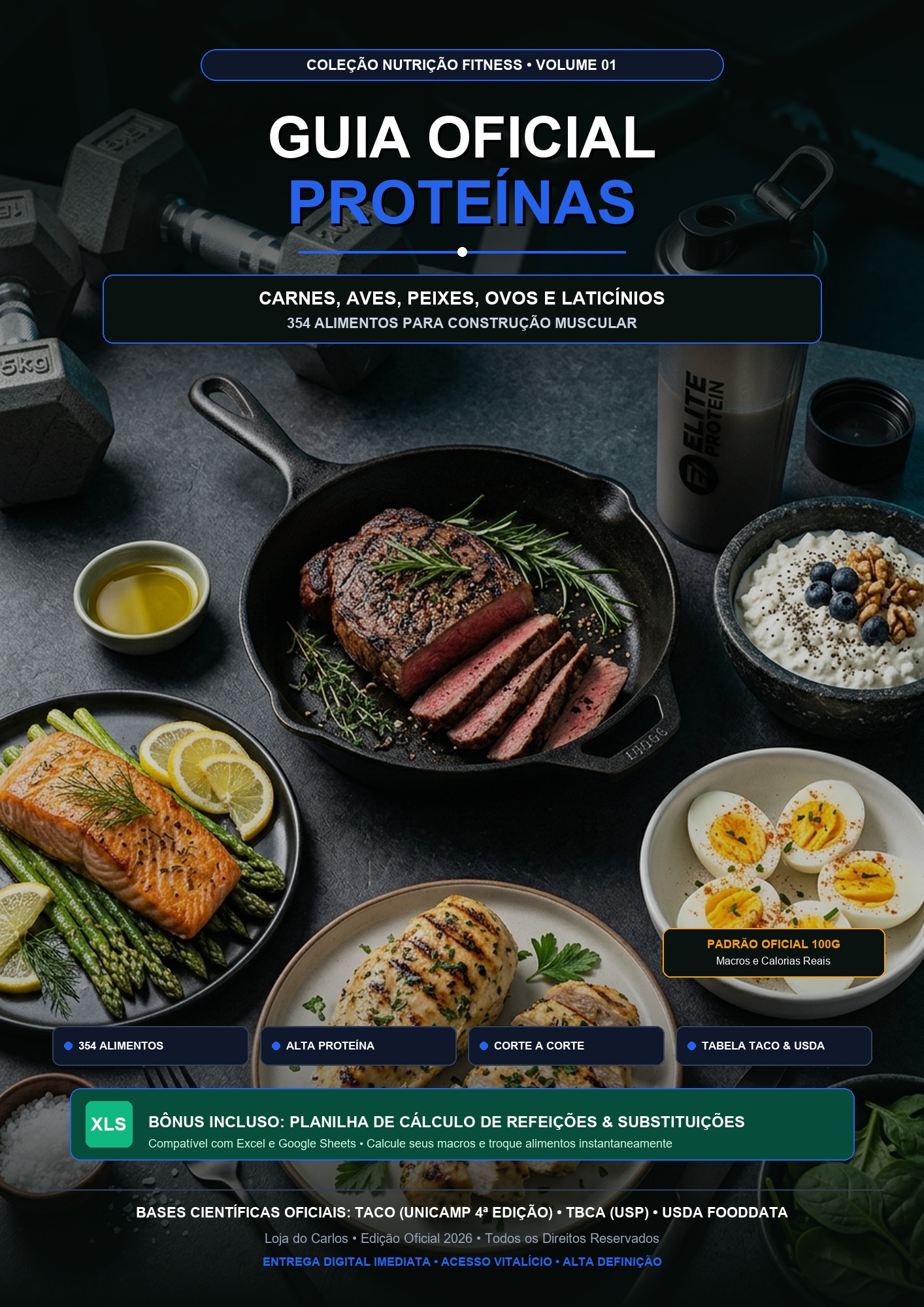 Guia Oficial dos Alimentos: Proteínas, Carnes, Aves, Peixes & Ovos (Vol. 01)